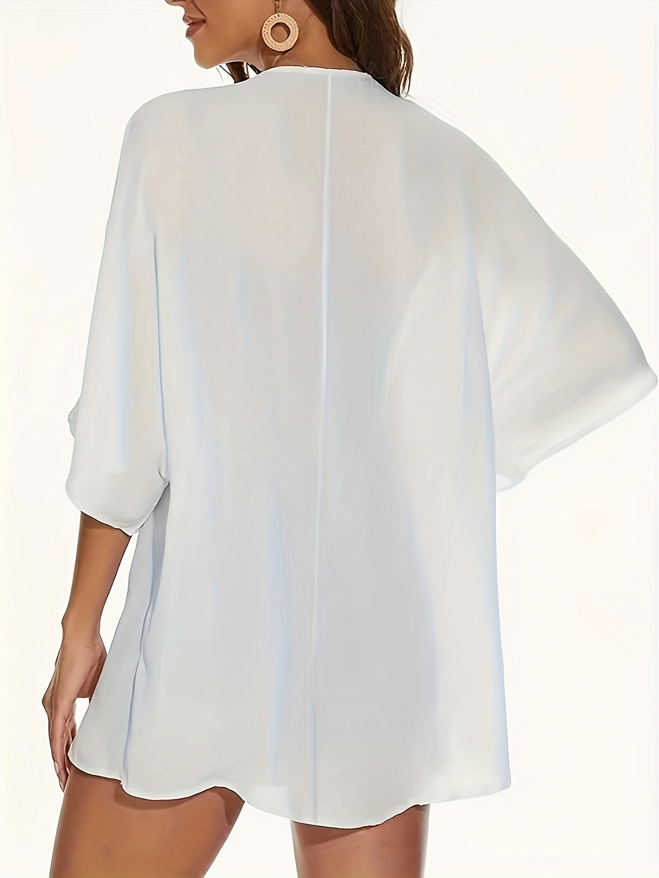  Casual Kimono Women's Plus Sheer Cardigan