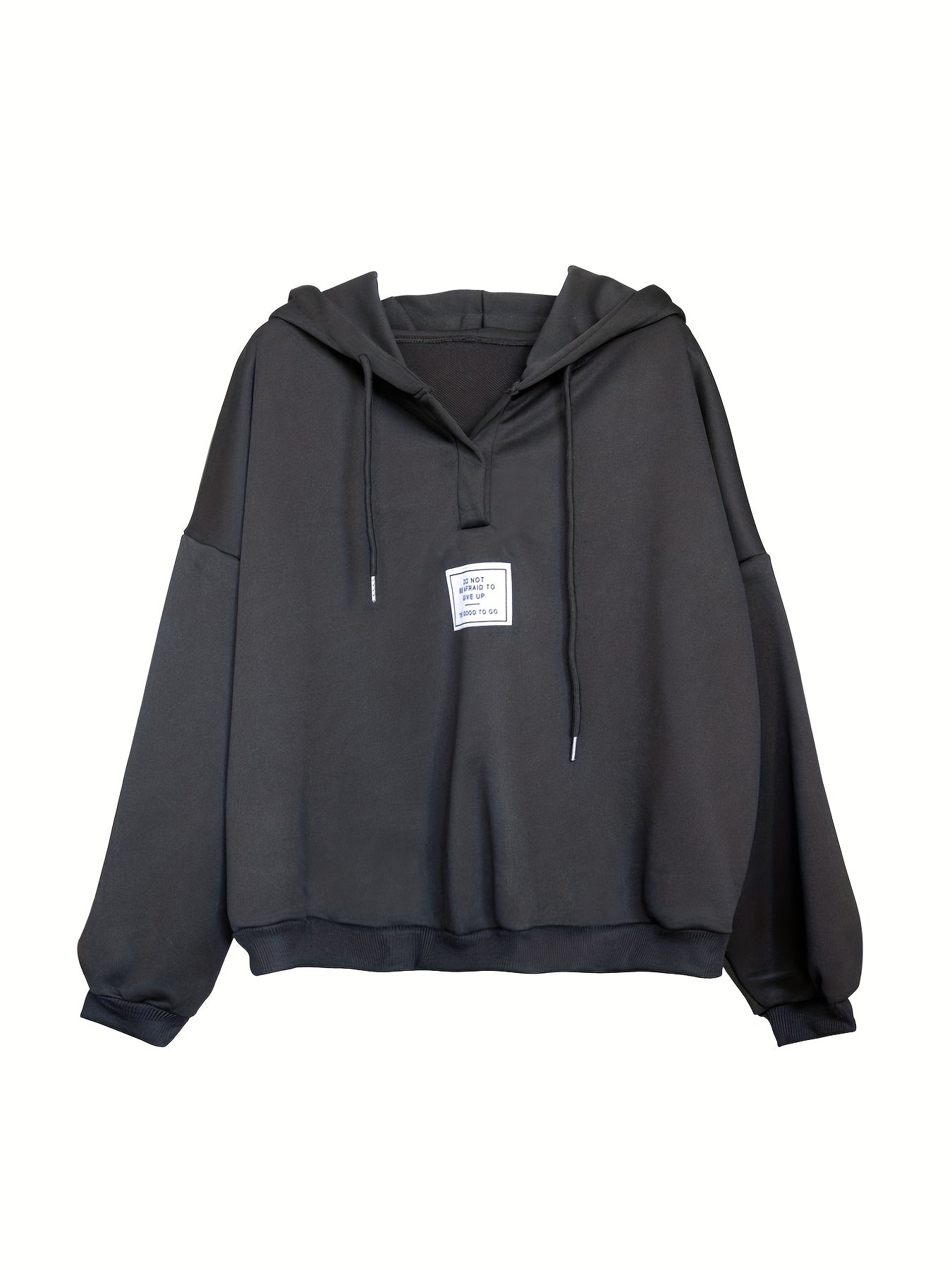 Solid Active Hooded Sweatshirts Fleece Lined Hoodie Women's Clothing