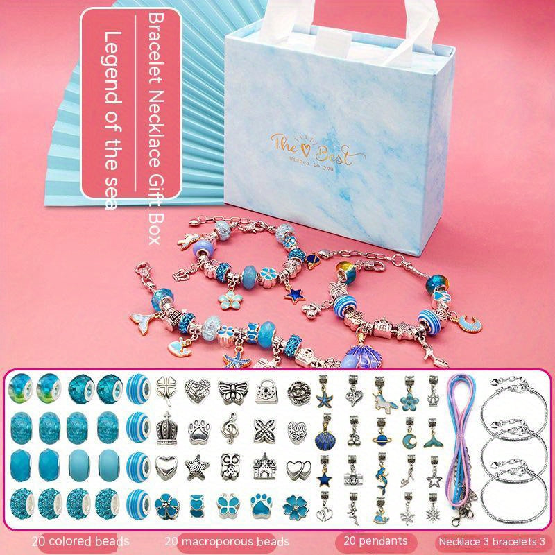 Girl's Beaded Bracelet Birthday Gift Set
