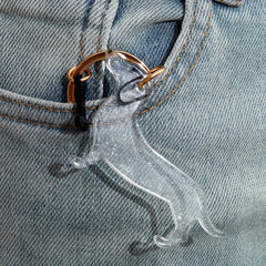 Transparent Dog Keychain Pendant Bag Accessories