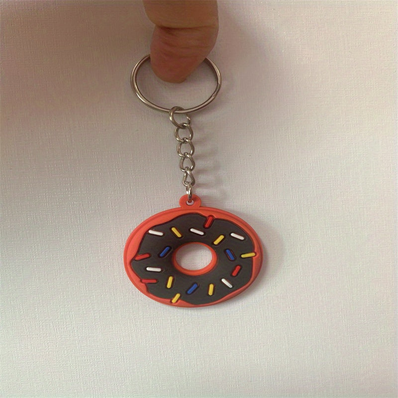 Donut PVC Keychain For Backpack Car Key