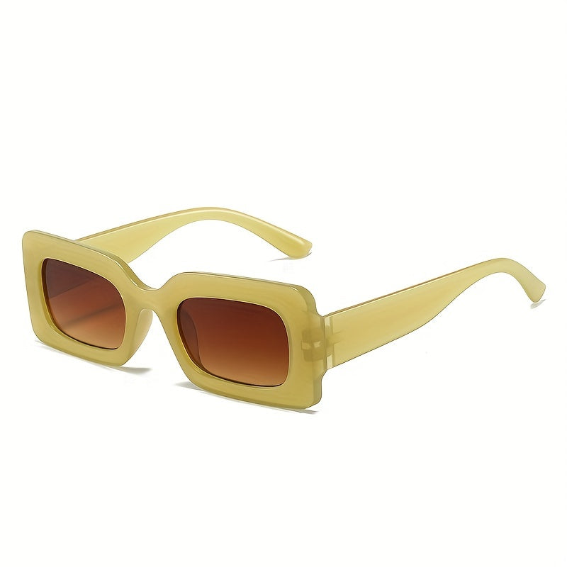 Square Frame Sunglasses Vintage Wrap Around Glasses