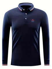 Men's Cross Print Long Sleeve Shirt Casual Stretch Button Up Top