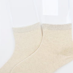 3 Pairs Solid Short Socks Women's Crew Stockings Hosiery