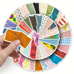50 Colorful Polka Dot Stickers with Adhesive Tape Reusable Self Adhesive Deca