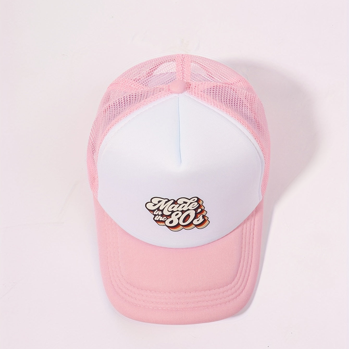 Pink Print Trucker Hat Adjustable Breathable Dad Hats For Women