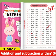 Addition & Subtraction Workbook Daily Math Practice for Kids Education Learning