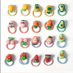 10pcs Baby Hair Tie Rubber Band Cartoon Buckle