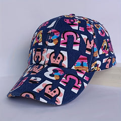 Graffiti Letter Print Baseball Cap Hip Hop Dad Hat Sunscreen