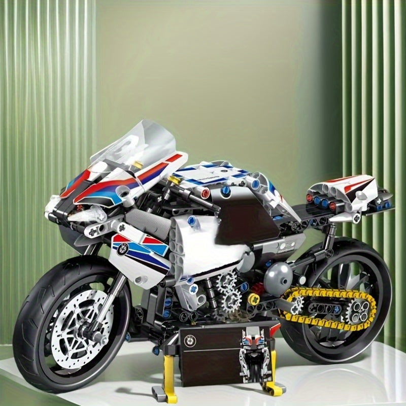 2000pcs Racing Motorcycle Building Blocks for Adult Collectors