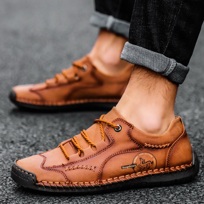 Men's Colorful Stitched Loafers Non Slip Outdoor Sneakers