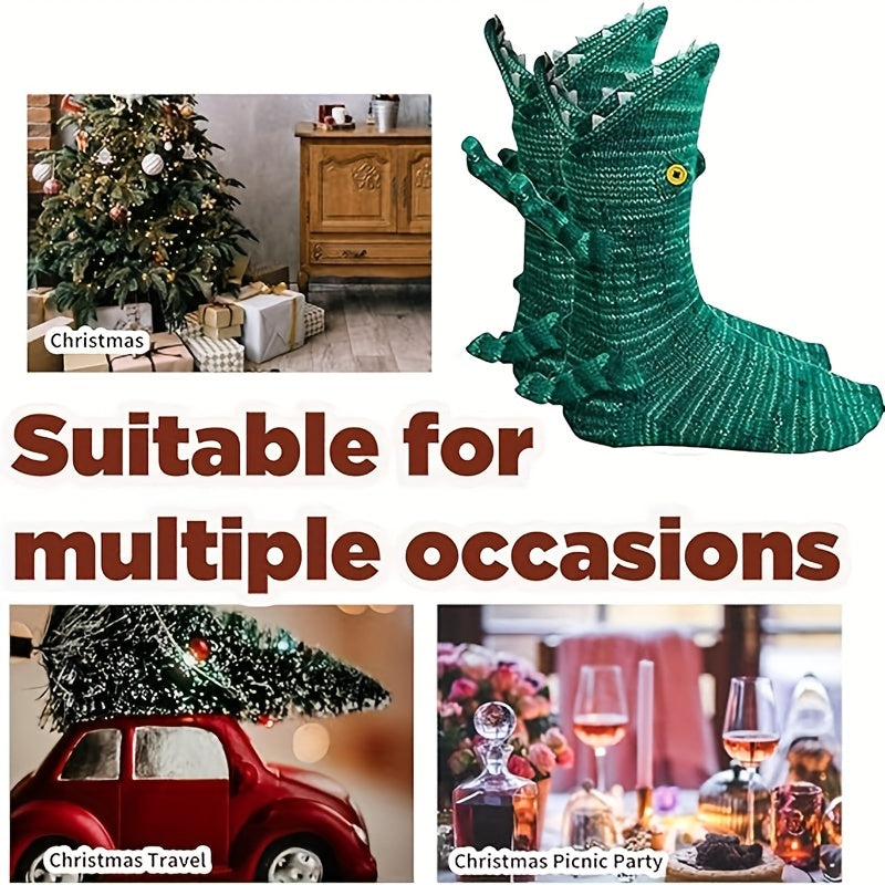 Crocodile Knitted Socks - Winter Home Warm Floor Socks