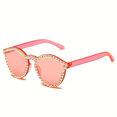 Y2K Candy Cat Eye Sunglasses Rhinestone Glasses UV400