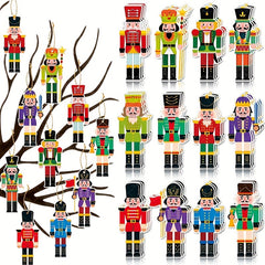 12pcs Christmas Nutcracker DIY Hanging Ornaments