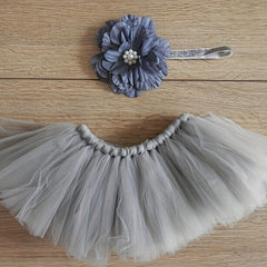 2pcs Baby Girl Tutu Skirt Set for Newborn Photo Props & Shower