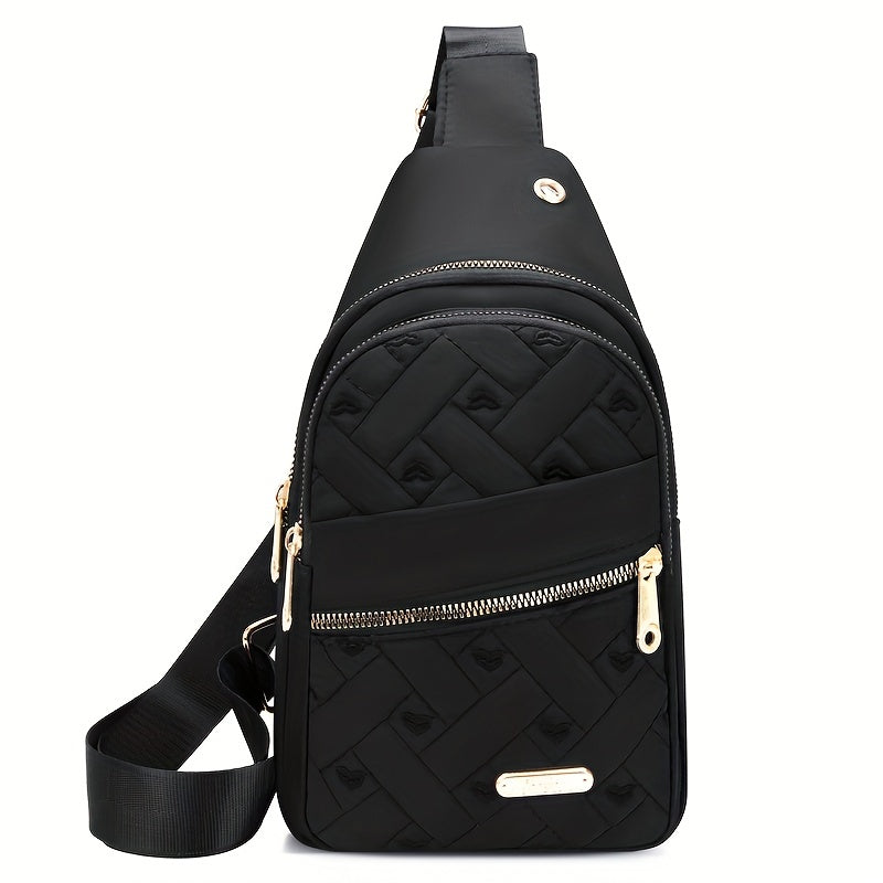 Argyle Chest Bag Women's Large Capacity Crossbody Bag