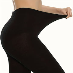 Plush Lined Tights Opaque Thermal High Waisted Leggings