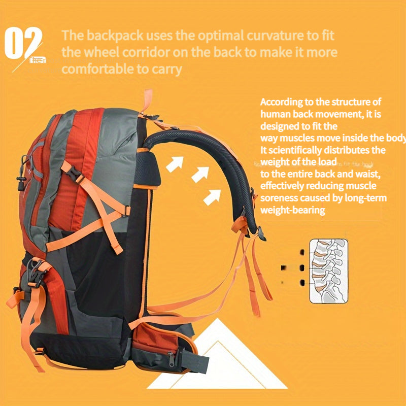 Large Capacity Hiking Backpack Waterproof Outdoor Bag Men Women