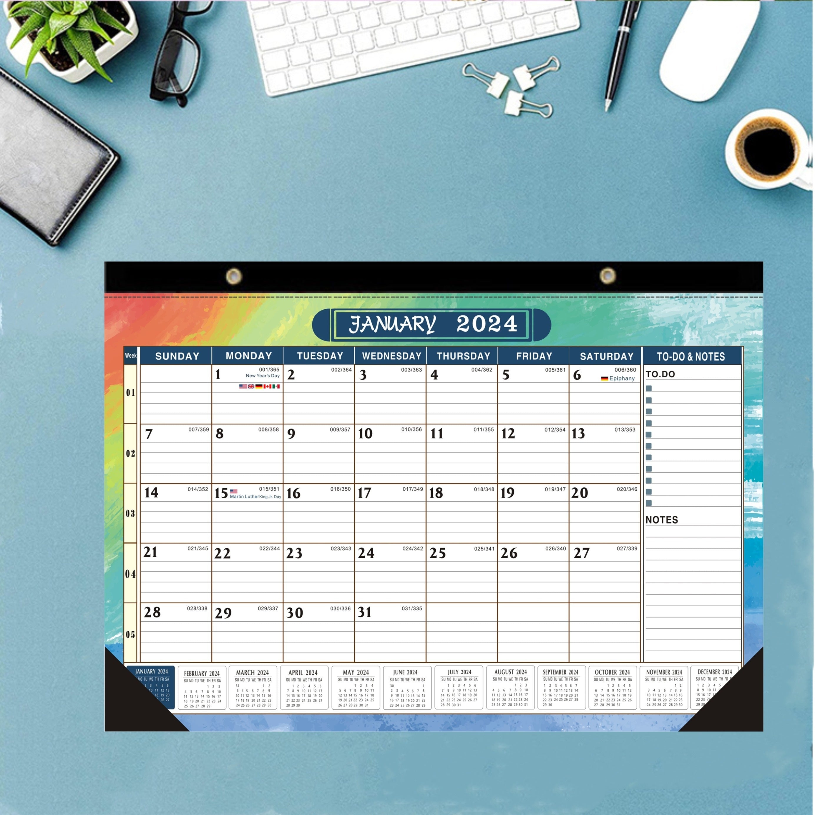 18 Months Wall Calendar 17 X 12 Inch Heavy Paper