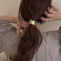 Golden Hair Tie Adult Hair Accessories Ponytail Elastic Band