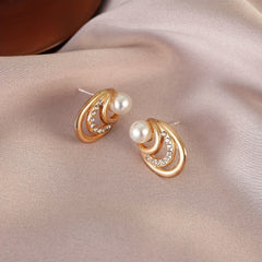 Pearl Stud Earrings for Women Sense Niche Earrings
