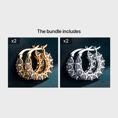 Zircon Hoop Earrings Sparkle in Any Light