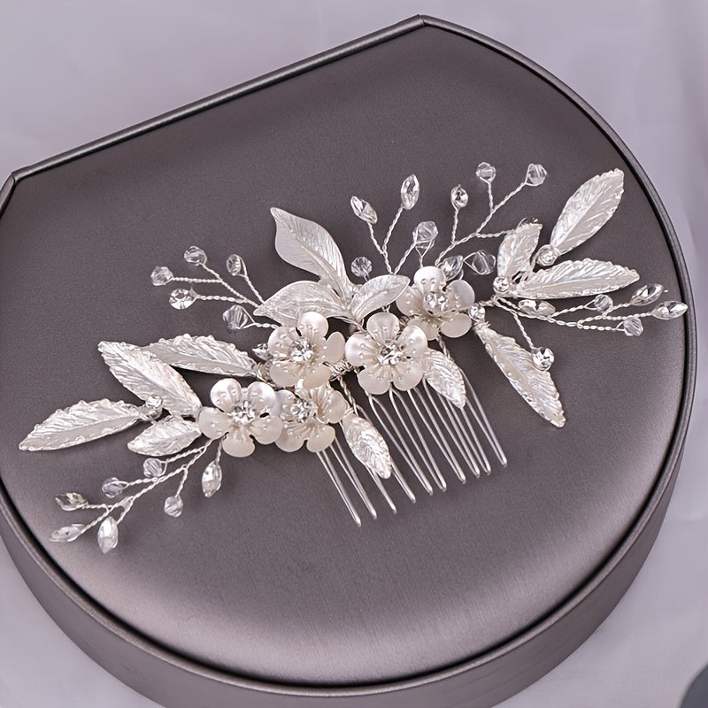 Bridal Hairbrush Pearl Crystal Wedding Hair Accessories