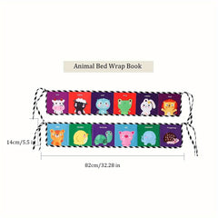 Baby Educational Cloth Book Animal Shape Bed Hanging Toy