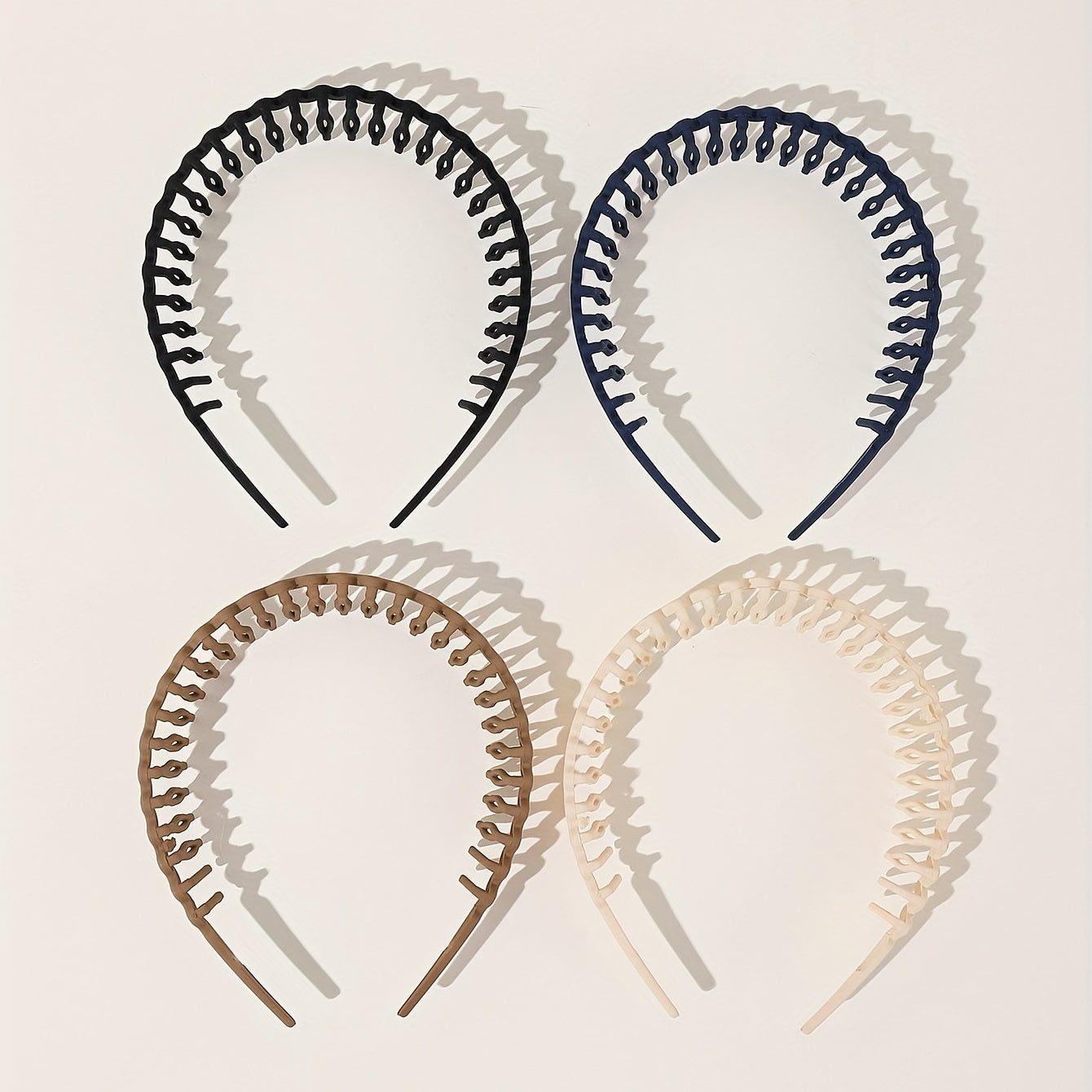 4pcs Wavy Headband Nonslip Style Hair Accessories