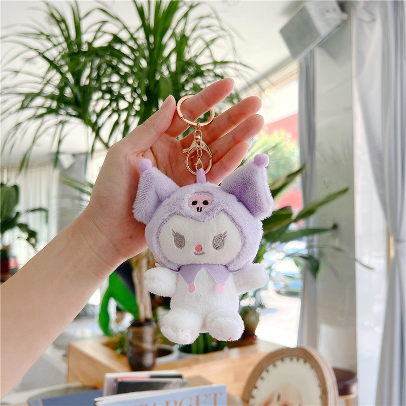 Devil Plush Keychain Stuffed Cartoon Doll Kids Bag Pendant Halloween Decor