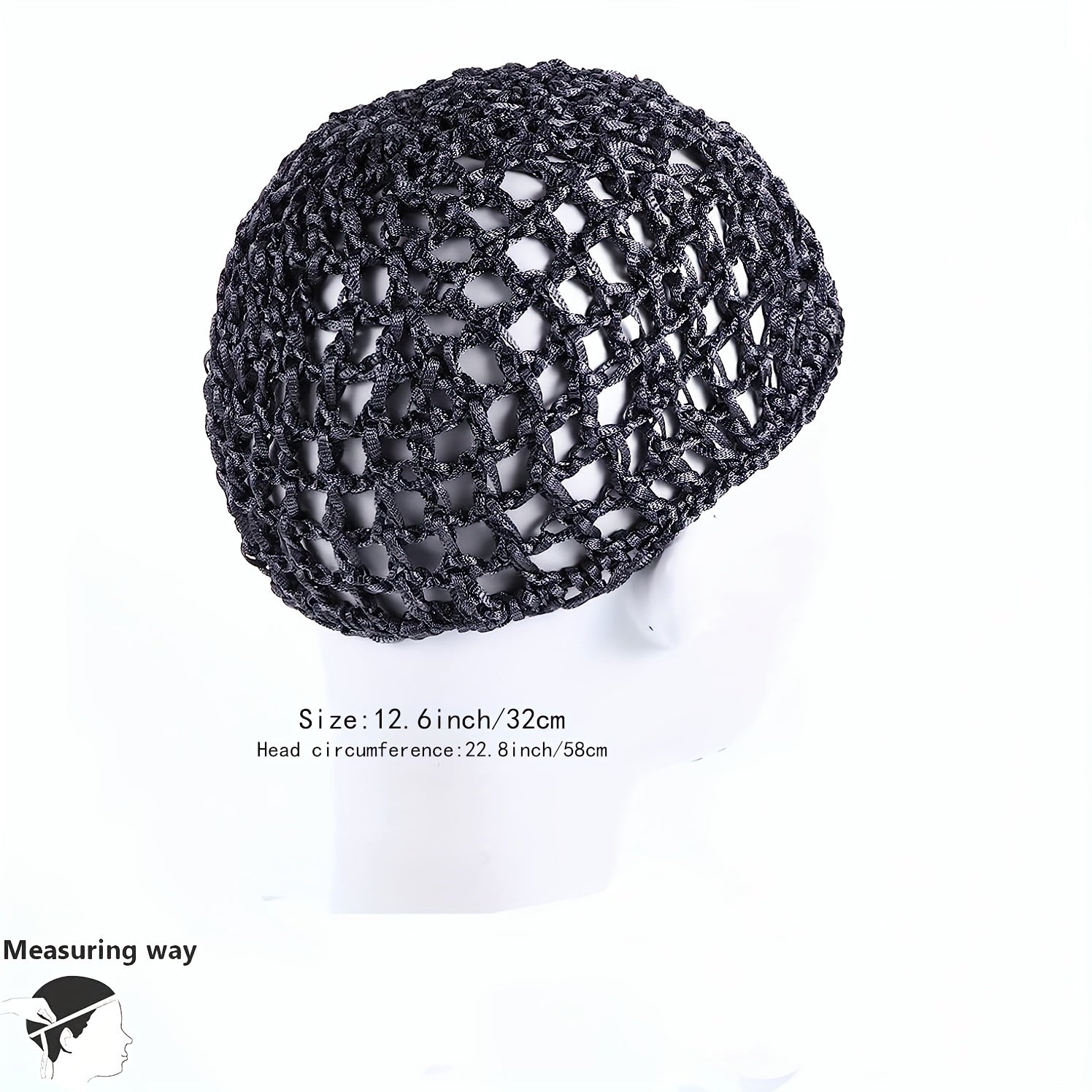 Crochet Hair Net Knitted Snode Hat Women's Hollow Out Headwear