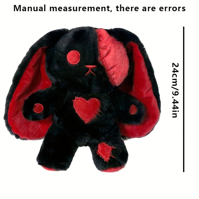Cartoon Rabbit Plush Toy and Red Polyester Halloween Decor Gift