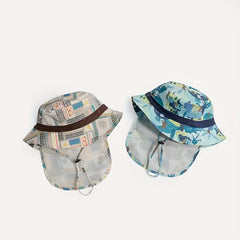 Kids Sunscreen Beach Hat Adjustable Baby Fisherman Hat