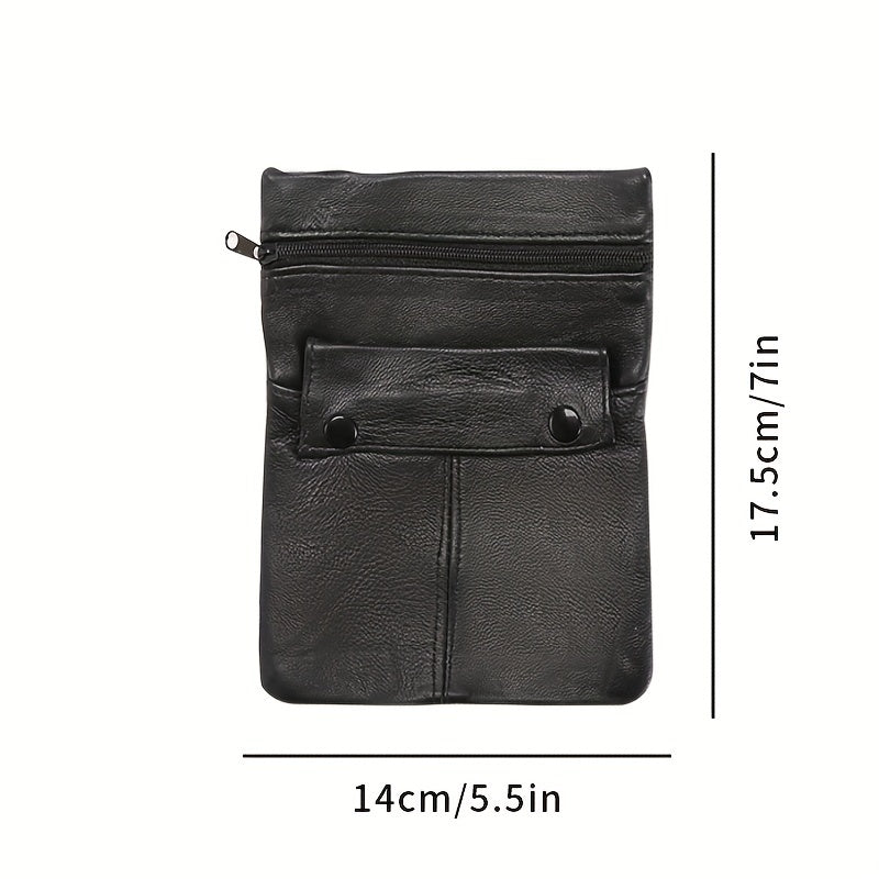 Leather Passport Holder Wallet Earphone Card Bag