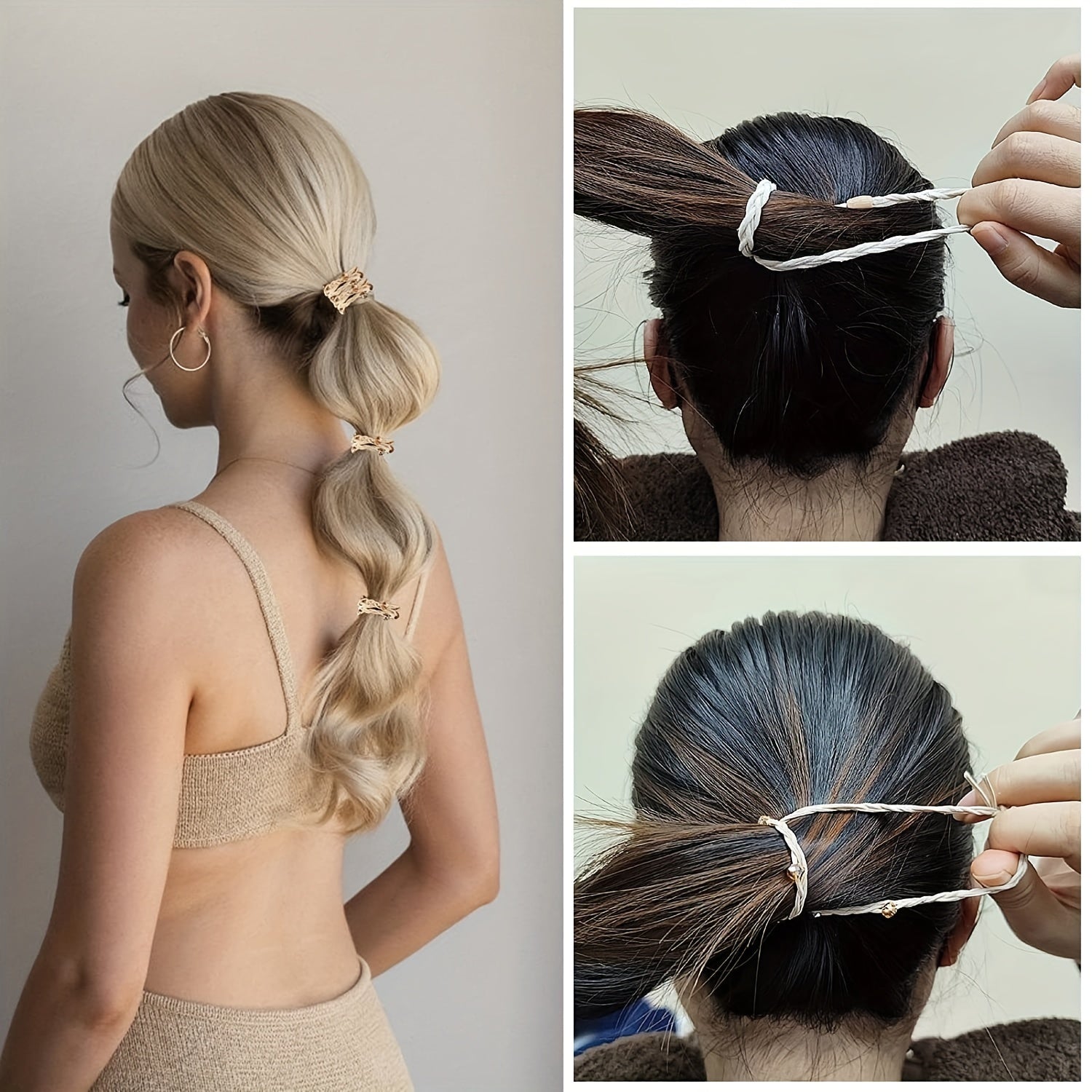 20 Pcs Boho Hair Ties Elastic Hair Bands for Women Girls