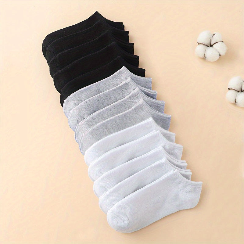 14 Pairs Women's Low Cut Ankle Socks Soft & Lightweight Solid Stockings