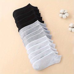 14 Pairs Women's Low Cut Ankle Socks Soft & Lightweight Solid Stockings