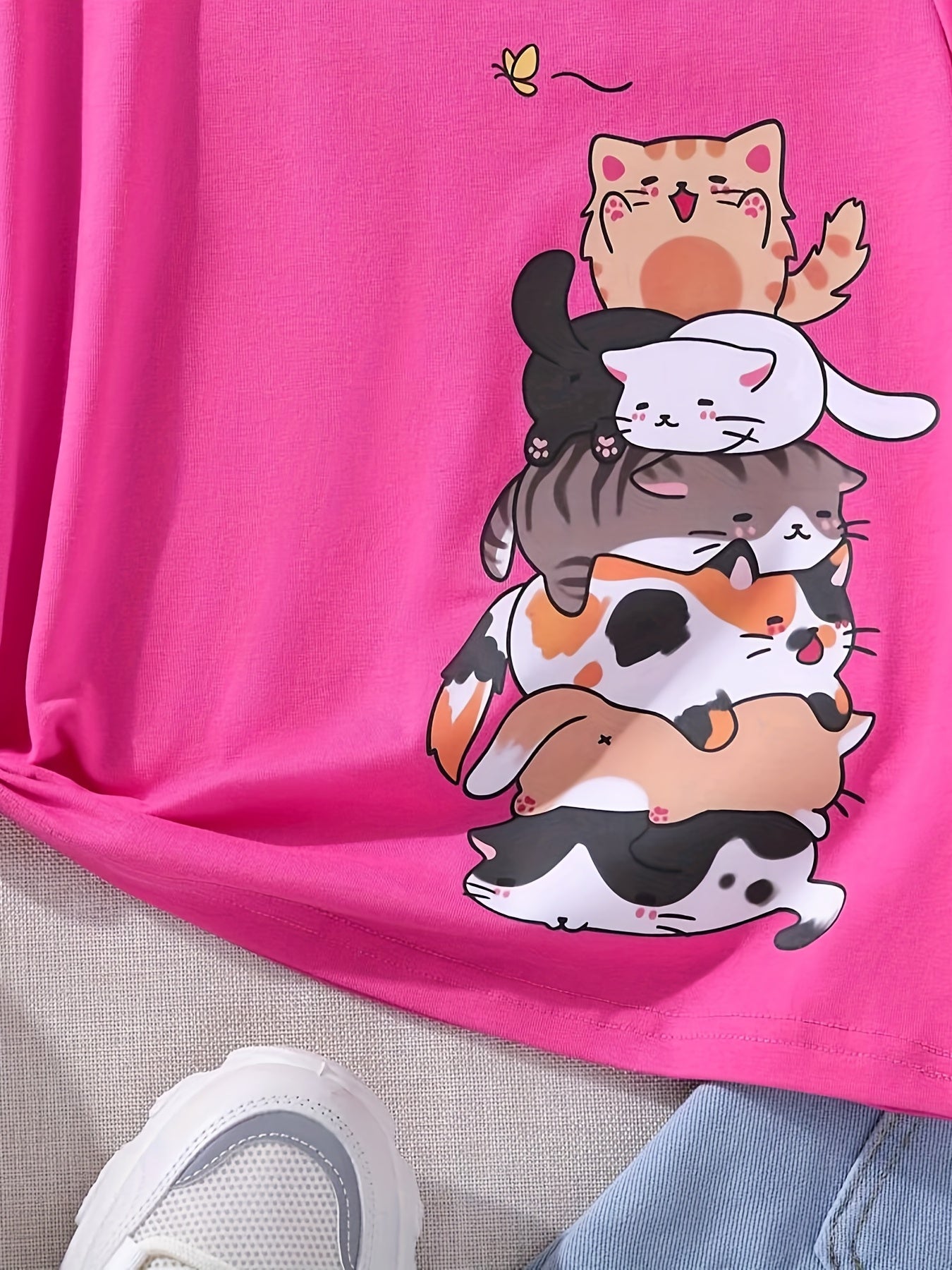 Cartoon 3D Graphic Baby Girl's T-shirt Blouse