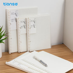 TIANSE A5 B5 Pull Clip Loose Leaf Notebook With 80 Sheets