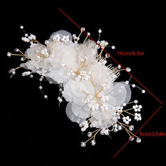 Bridal Flower Hair Clips Crystal Hairpin Pearl Comb Wedding Accessories