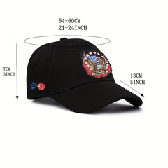 Eagle Embroidery Peaked Cap Soft Top Multicolor Hat
