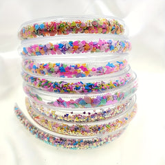 Kids Transparent Sequin Hair Hoop Sweet Hair Accessories