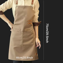 Waterproof Apron with Pockets for Women and Men 29.5in x 27.5in