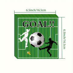 Soccer Birthday Party Decoration Set: Tablecloth, Paper Plates, Cups, Napkins