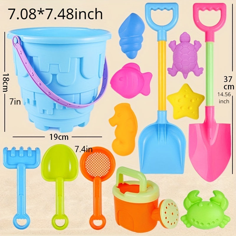 Beach Toys Set for Kids - 10pcs/13pcs Water & Sand Play with Shovel & Bucket