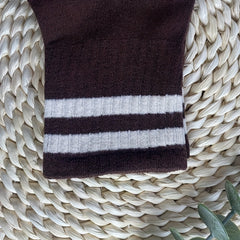 5 Pairs Striped Crew Socks Comfy & Breathable Women's Stockings
