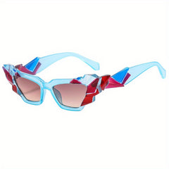 Y2K Irregular Frame Sunglasses Punk Block Glasses UV400