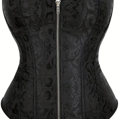 Floral Jacquard Underbust Corset Top
