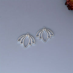 5pcs Flower Lotus Pendants for DIY Jewelry Making
