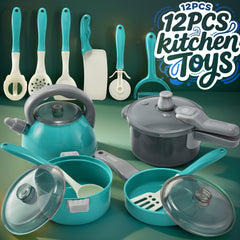 12pcs Play Kitchen Toy Set Mini Cooking Toy Birthday Gift